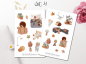 Preview: Girls Autumn Sweater Sticker Set